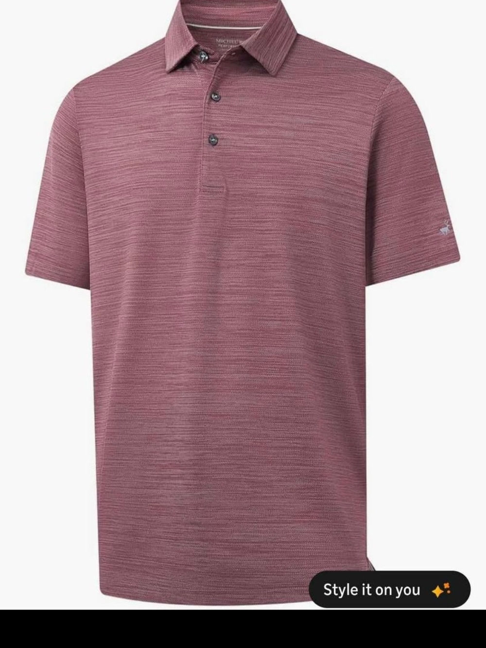 Men's Short-Sleeve Polo Shirt in Dusty Rose